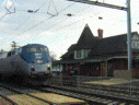 Amtrak Keystone passes Wayne PA - Main Line